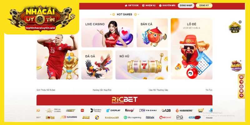 Nhà cái với giao diện bắt mắt, sang trọng và chuyên nghiệp